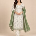 Ivory Thread Jaal Embroidered Unstitched Suit Set