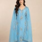 Paisley Handwork Satin Unstitched Suit Set